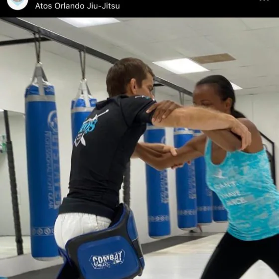 Self-defence training at the partner martial-arts academy