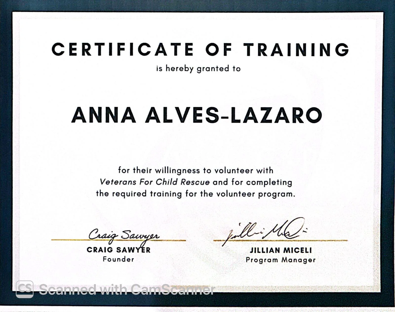 Veterans For Child Rescue Training