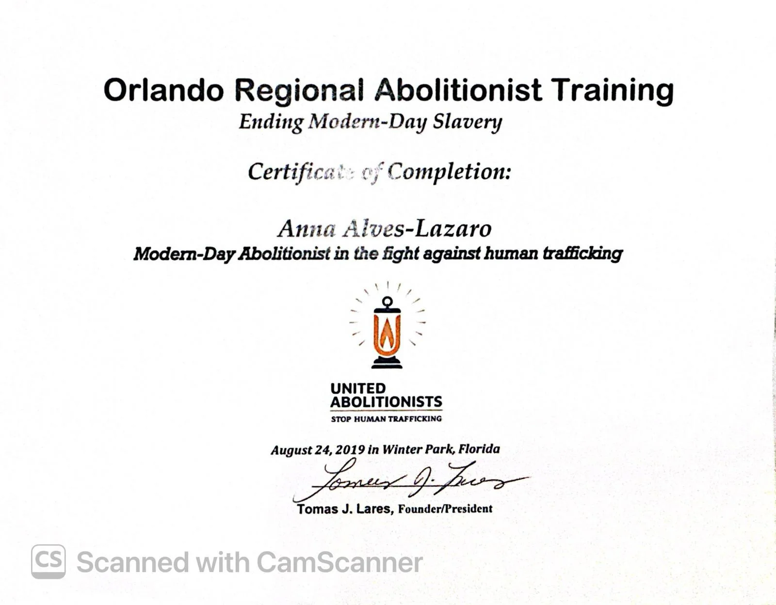 Orlando Regional Abolitionist Training