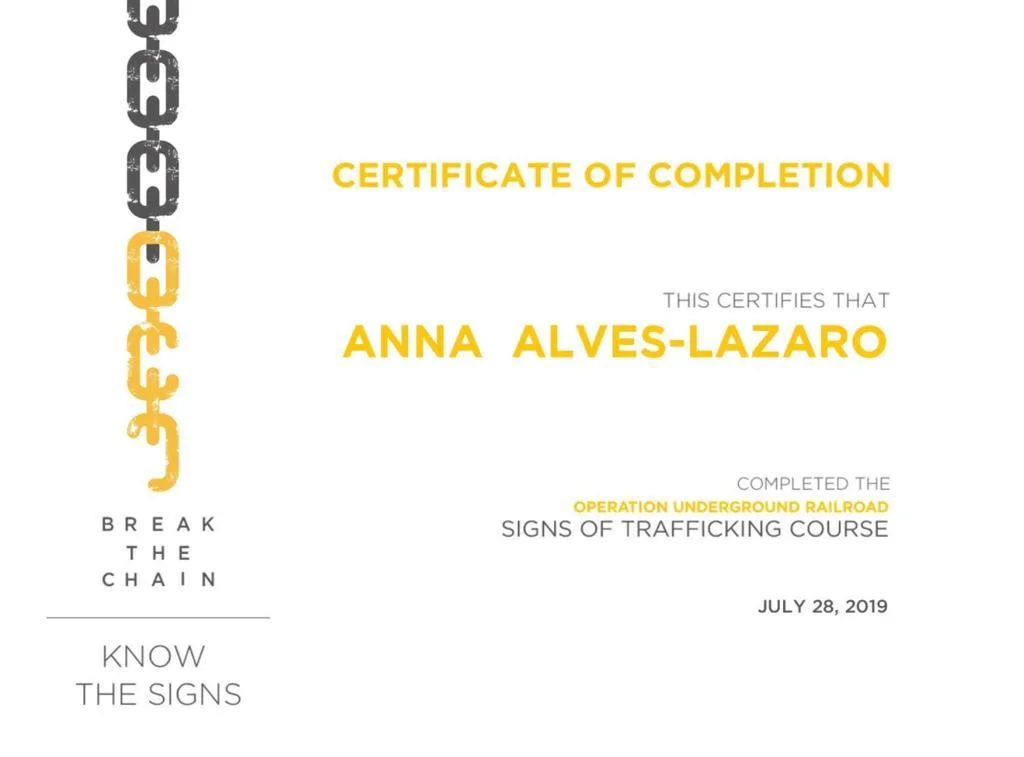 Signs of Trafficking Course